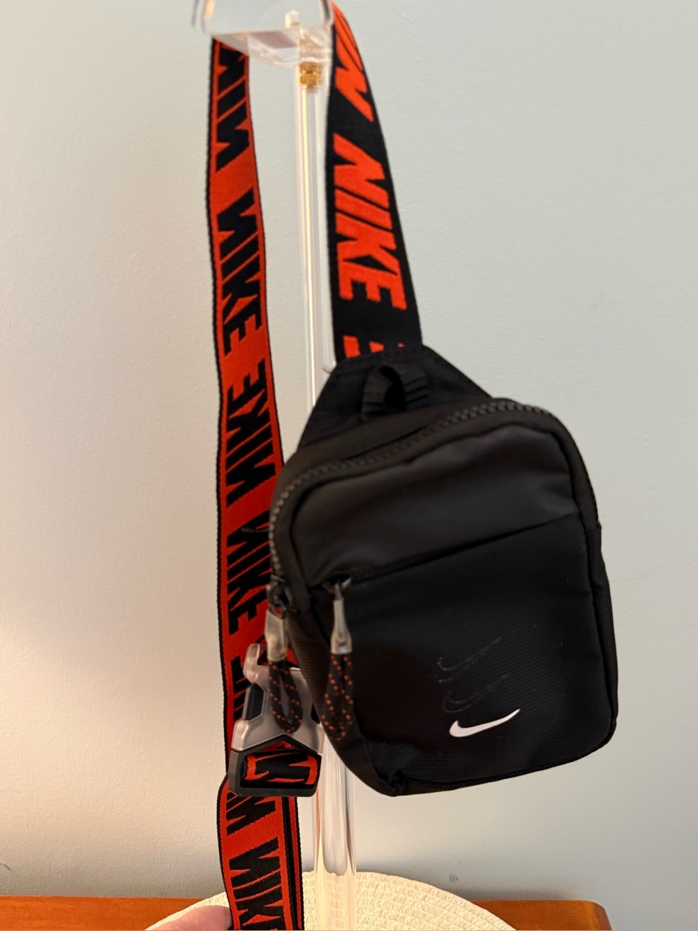 Nike Essentials Cross Body Bag Black Orange Small